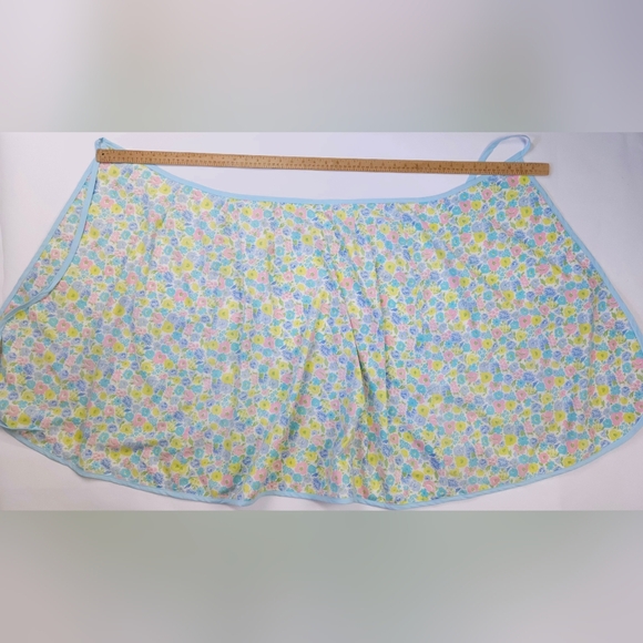 Reversible Wrap Skirt Handmade Vera Neumann Fabric 60s Floral Prints One Size - Picture 10 of 16